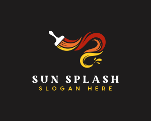 Paint Splash Brush logo design