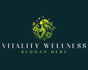 Floral Woman Wellness logo design