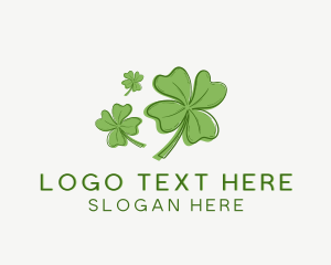Vegan - Lucky Leaf Clover logo design