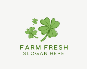 Lucky Leaf Clover  logo design