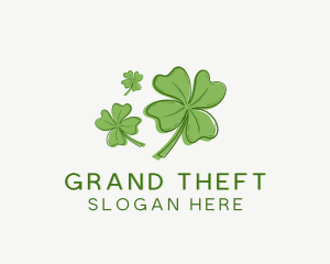 Green Man - Lucky Leaf Clover logo design