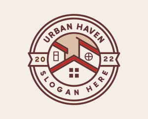 Subdivision - Maroon Subdivision Roof logo design