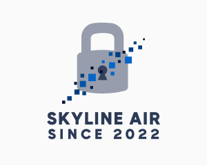 Pixelated - Cyberspace Online Security logo design