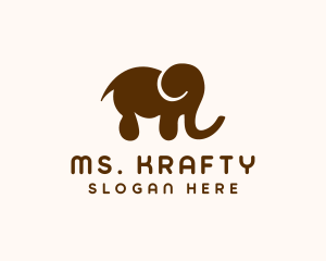 Stuffed Animal - Elephant Animal Nursery logo design