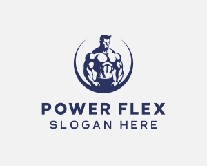 Muscular - Muscular Body Fitness logo design