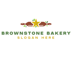 Star Bakery Rolling Pin logo design