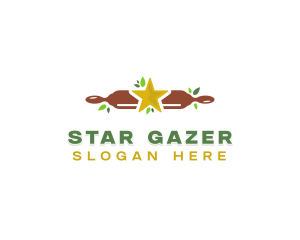 Star Bakery Rolling Pin logo design