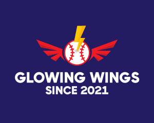 Thunder Baseball Wings logo design