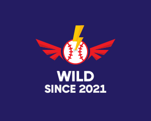 Ball - Thunder Baseball Wings logo design