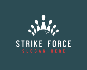 Strike - Bowling Sports Pin logo design