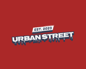 Street - Cool Street Paint Drip logo design