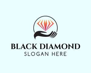 Diamond  Jewelry Hands logo design