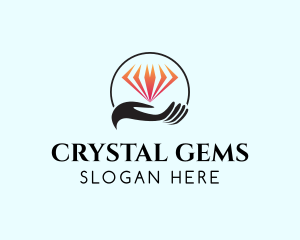 Diamond  Jewelry Hands logo design