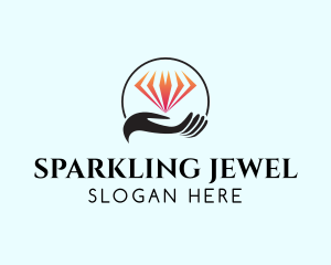 Diamond  Jewelry Hands logo design