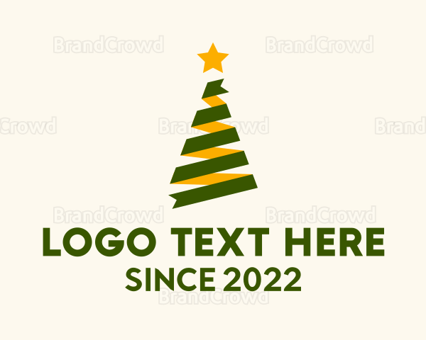 Ribbon Christmas Tree Decor Logo