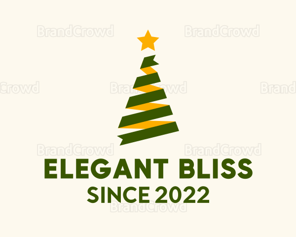Ribbon Christmas Tree Decor Logo