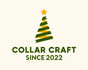 Ribbon Christmas Tree Decor  logo design