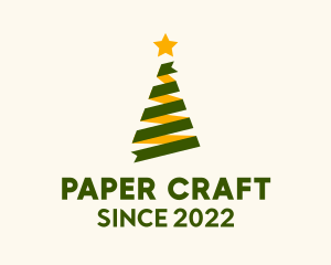 Ribbon Christmas Tree Decor  logo design