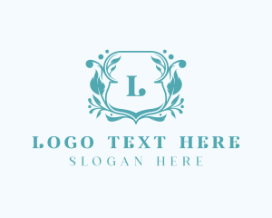 Fashion - Luxury Floral Shield logo design