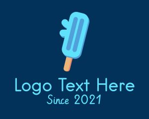 Frosted - Blue Ice Cream Popsicle logo design