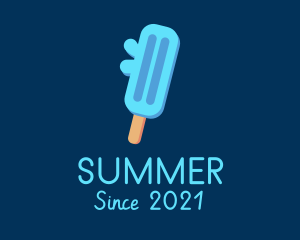 Blue Ice Cream Popsicle logo design