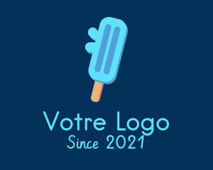 Ice Pop - Blue Ice Cream Popsicle logo design