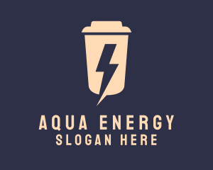 Lightning Coffee Energy logo design