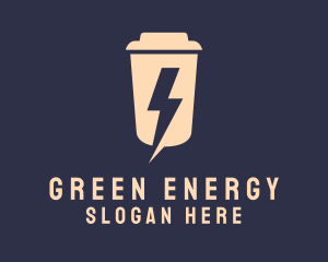 Lightning Coffee Energy logo design