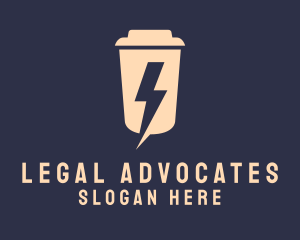 Cappuccino - Lightning Coffee Energy logo design