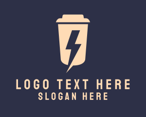 Cappuccino - Lightning Coffee Energy logo design