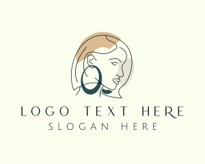 Woman Jewelry Stylist  Logo