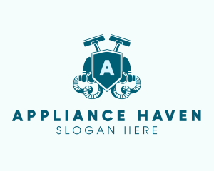 Vacuum Cleaning Shield logo design