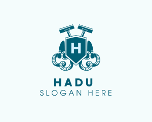 Vacuum Cleaning Shield logo design