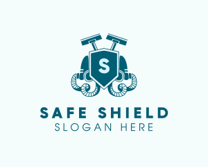 Vacuum Cleaning Shield logo design