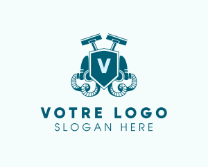 Electronics - Vacuum Cleaning Shield logo design