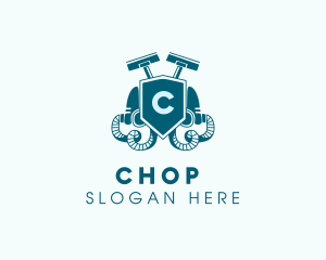 Vacuum Cleaning Shield logo design