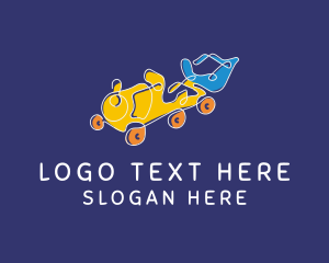 Little - Train Toy Gift logo design