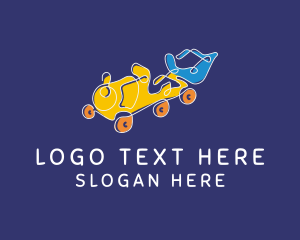 Wheels - Train Toy Gift logo design