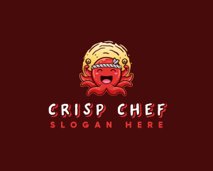 Octopus Takoyaki Food logo design