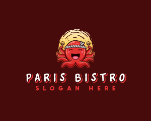 Octopus Takoyaki Food logo design