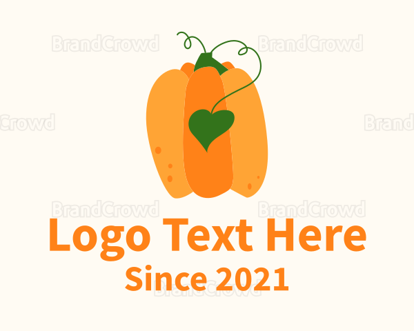 Pumpkin Garden Heart Logo