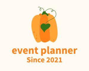 Produce - Pumpkin Garden Heart logo design