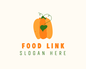 Pumpkin Garden Heart logo design