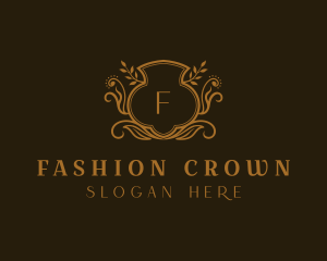 Fashion Shield Wreath logo design