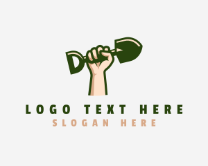 Strong - Shovel Hand Garden logo design