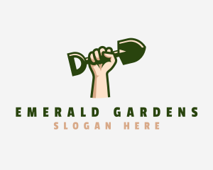 Shovel Hand Garden logo design