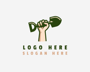 Fist - Shovel Hand Garden logo design