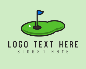 Golfer - Mini Golf Course logo design