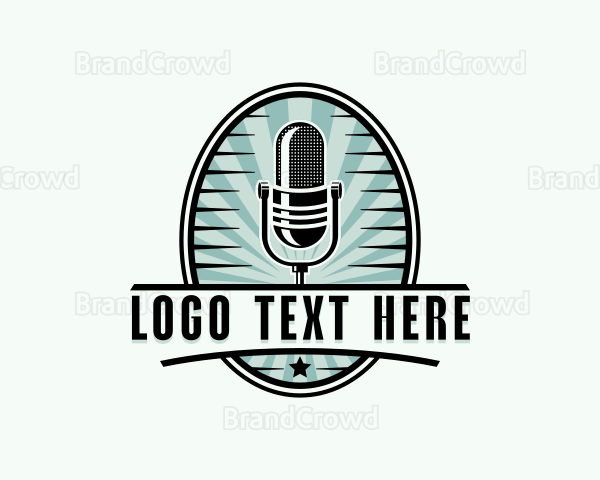 Podcasting Radio Studio Logo