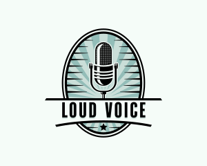 Podcasting Radio Studio logo design